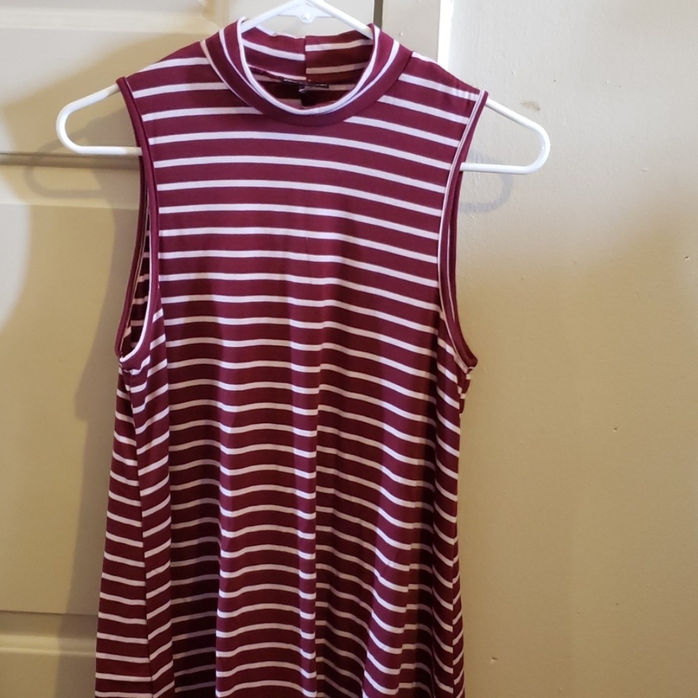 Joe Boxer medium red and white stripe dress